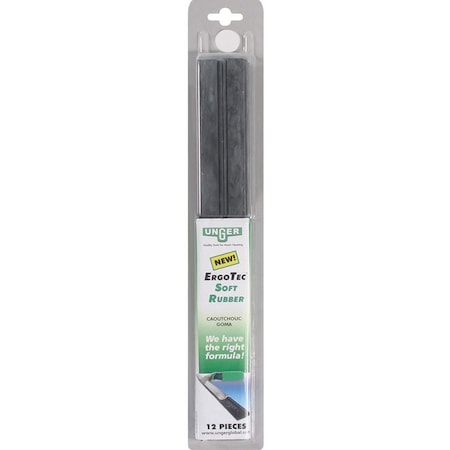Unger Squeegee Blade, 12", 12/PK, Black UNGRT30